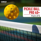 Cosco Pro 40 Yellow Pickleball Ball (Pack Of 6)