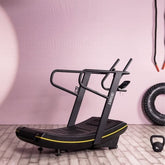 Crusade-II Curved Running Manual Treadmill with LCD Screen Display Meter