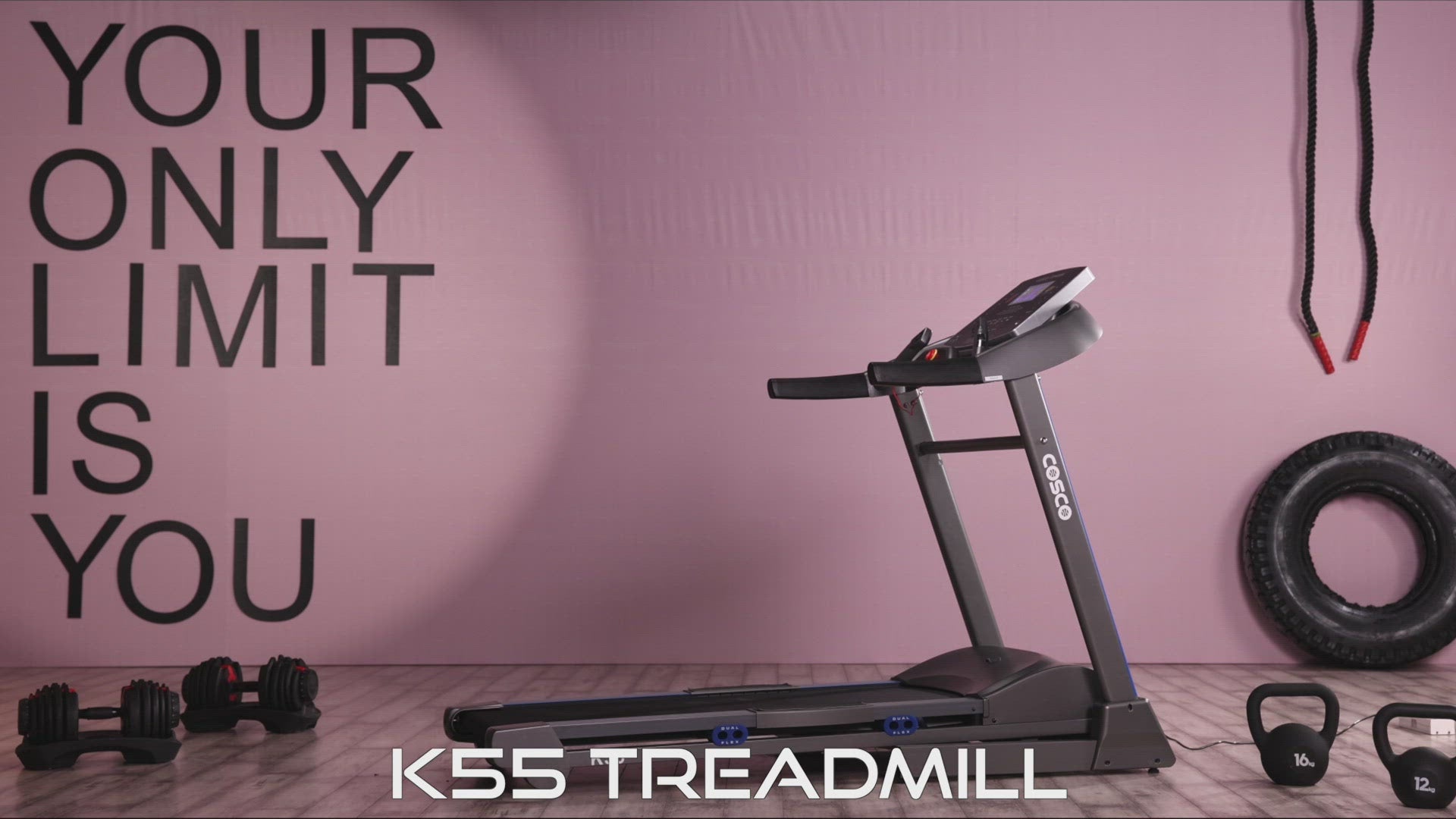K 55  2.5 HP DC Motor Multi Function Treadmill