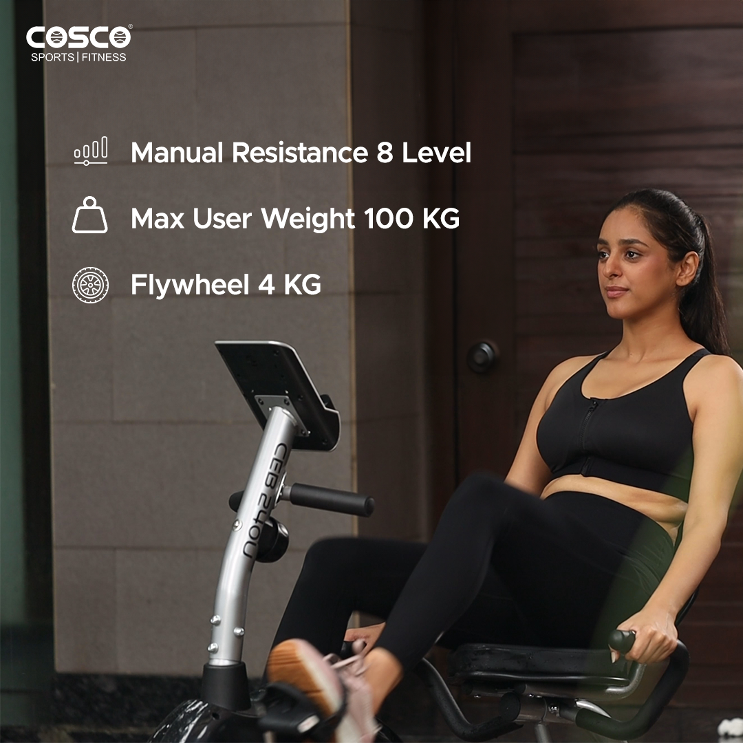 CEB-240R Recumbent Bike with 4kg Flywheel & Manual Tension