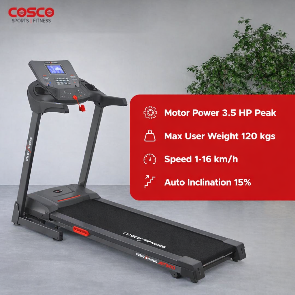 JET 300 Treadmill with additional shock absorbers