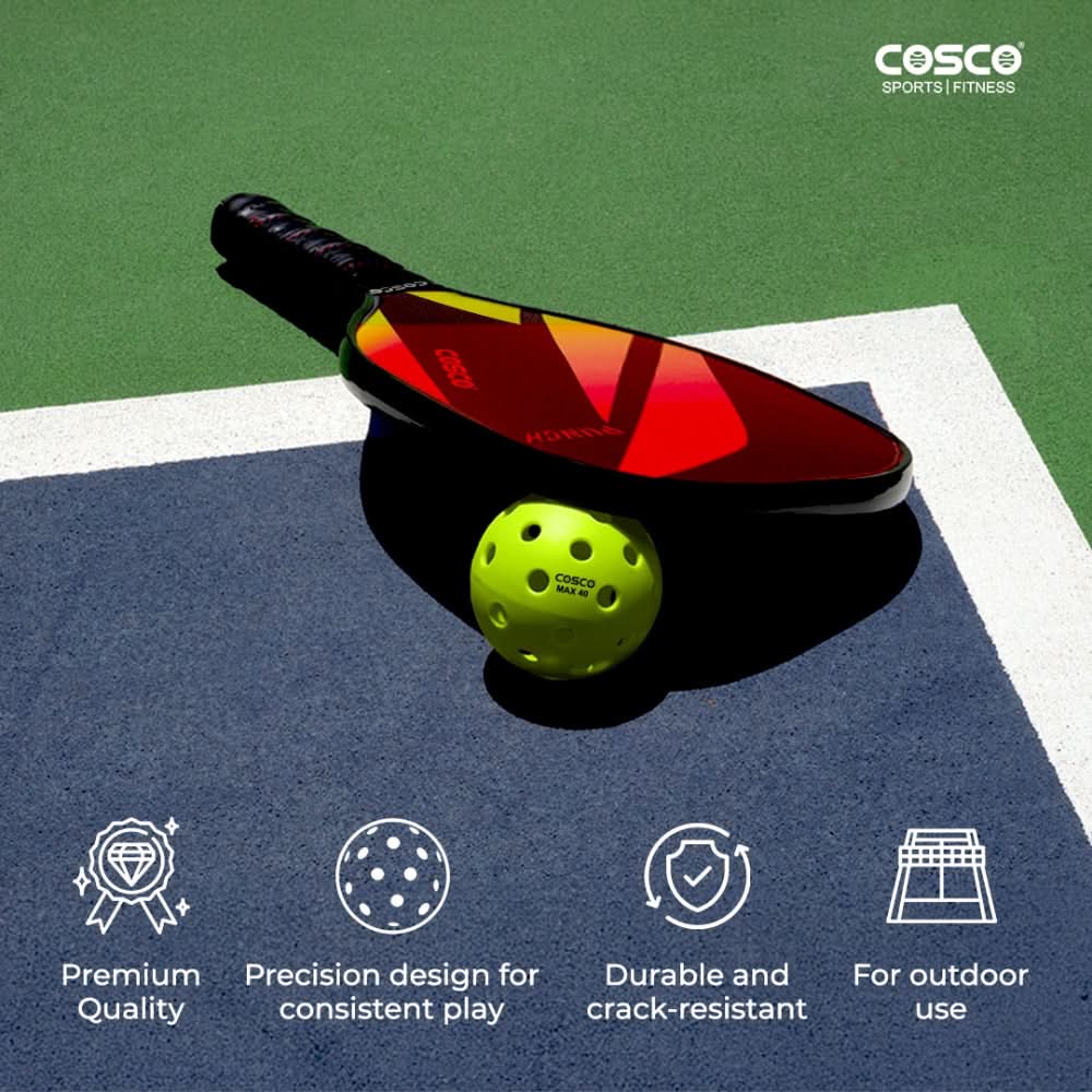 Cosco Max 40 Outdoor Pickleball Ball (Pack of 6)