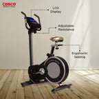 170U Upright Bike with 6kg Flywheel & 16 Levels Motorised Tension