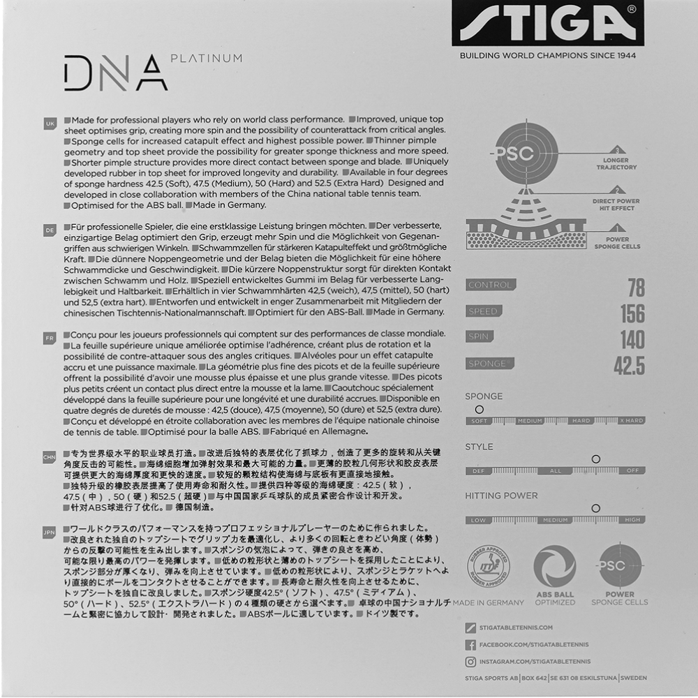 Stiga DNA Platinum- S