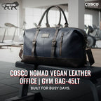 COSCO Nomad Vegan Leather Duffle Bag – 45 Ltrs