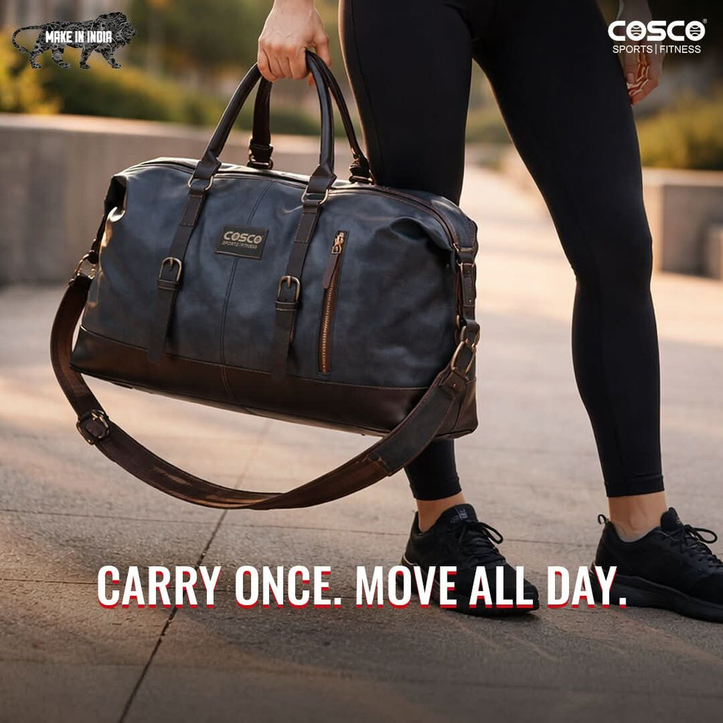 COSCO Nomad Vegan Leather Duffle Bag – 45 Ltrs