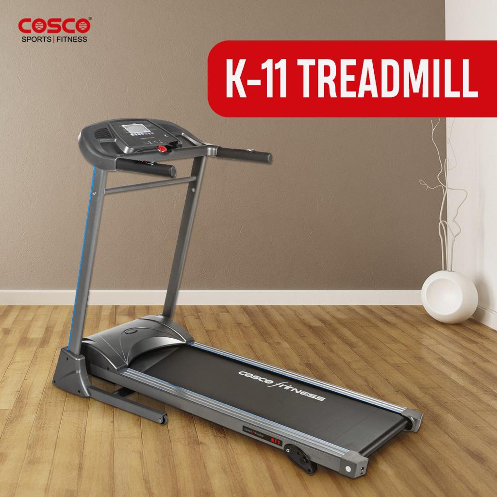 Cosco K 11 (1.25 HP DC Motor) Treadmill with Manual Incline Upto 3 Levels