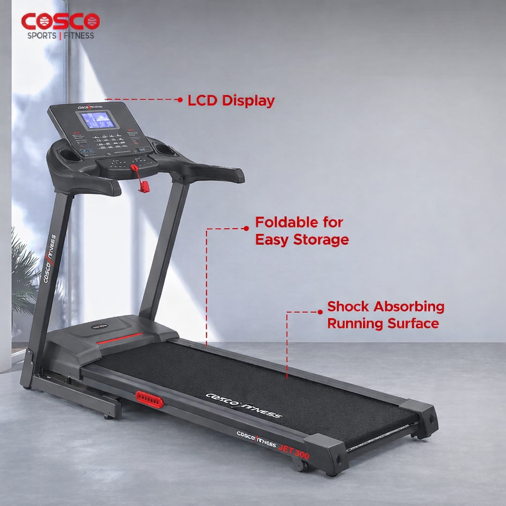 JET 300 Treadmill with additional shock absorbers