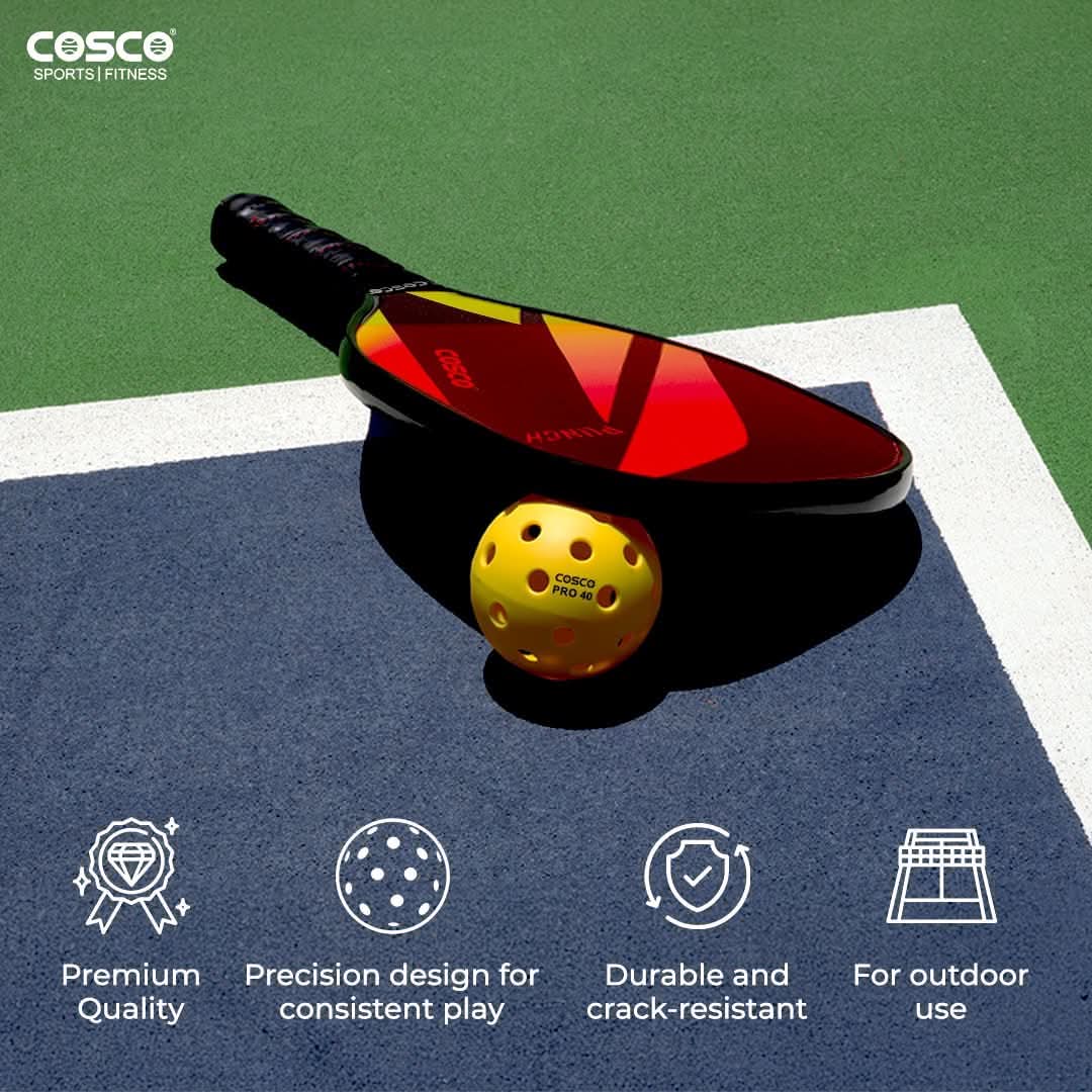 Cosco Pro 40 Yellow Pickleball Ball (Pack Of 6) Secondary image