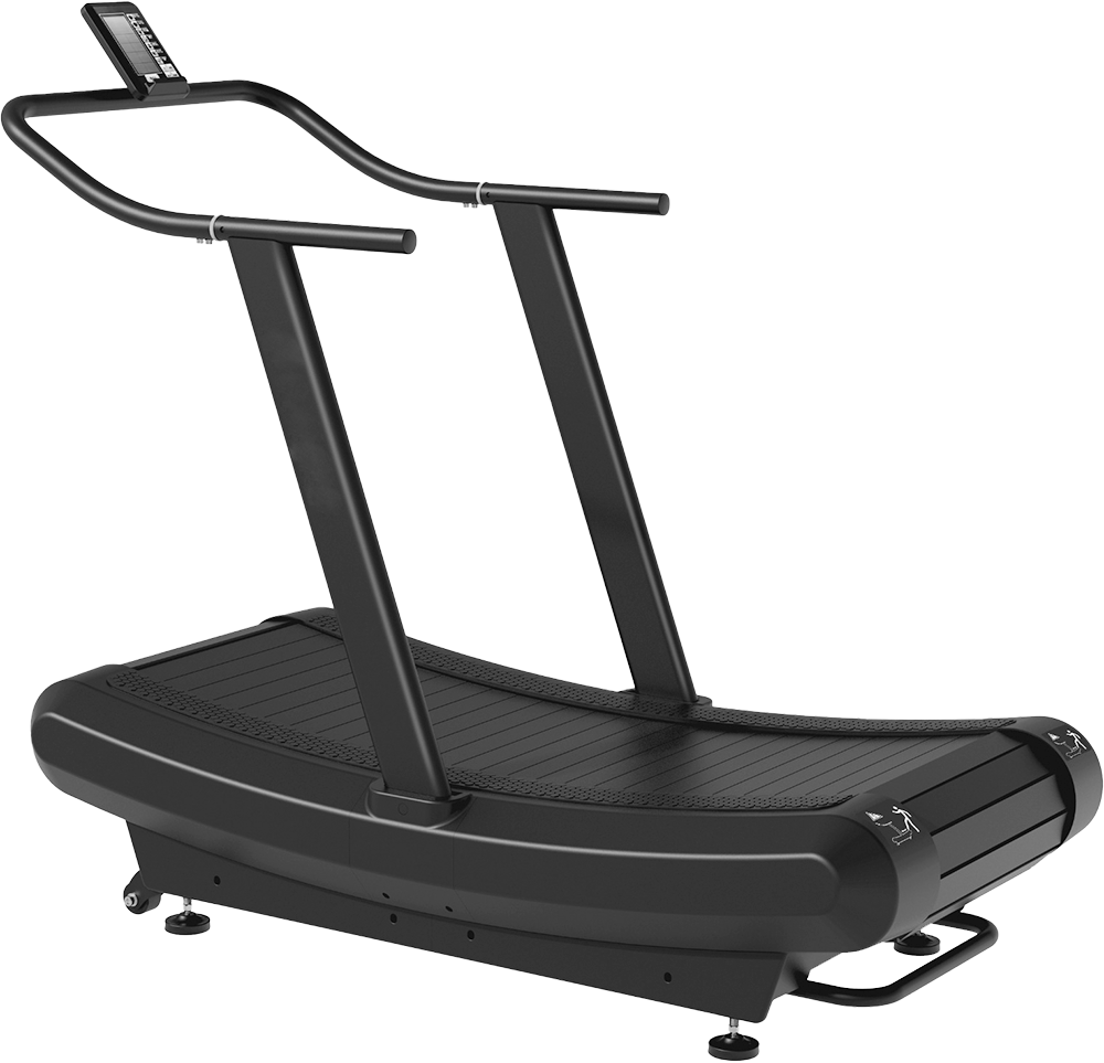 Crusade-4.0  Curved Running Manual Treadmill with LCD Screen with Power Supply