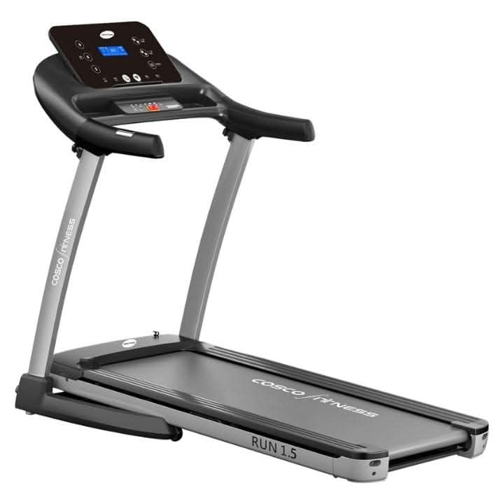 Cosco RUN 1.5 Treadmill with 2.5 HP Peak Power & Smart Functions.